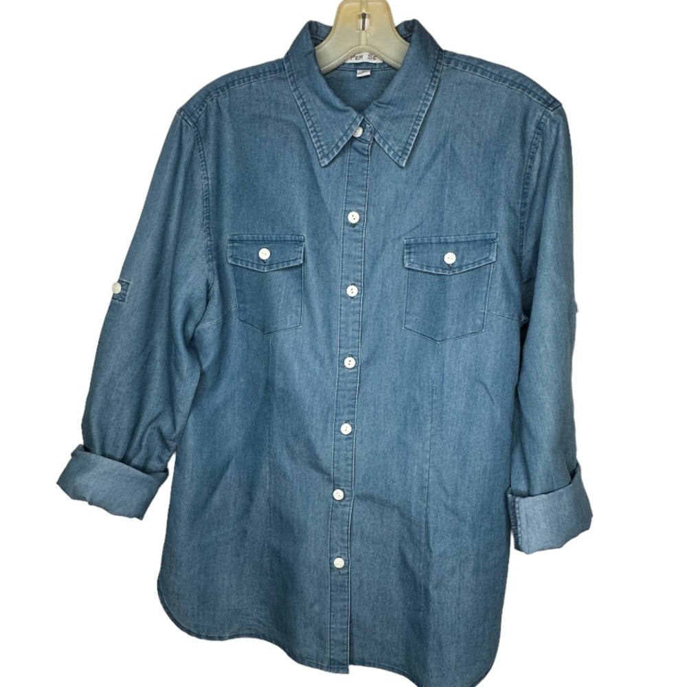 Per Se Blue‎ Blouse